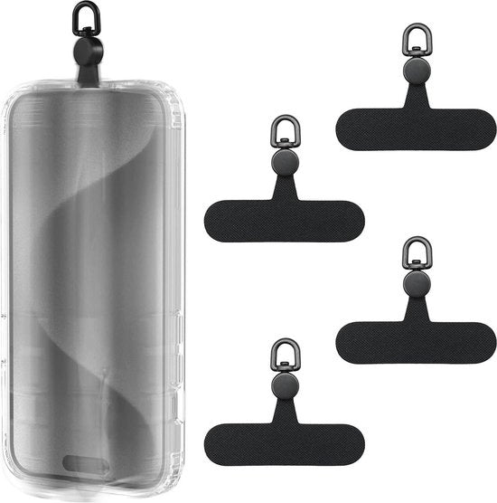 Set di 4 supporti multifunzionali da 360° per telefono cellulare compatibile con smartphone, nero