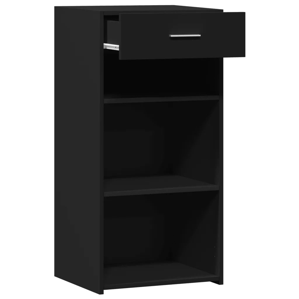 Credenza-Buffet-Armadio da cucina Nera 45x42,5x93 cm in Legno Multistrato