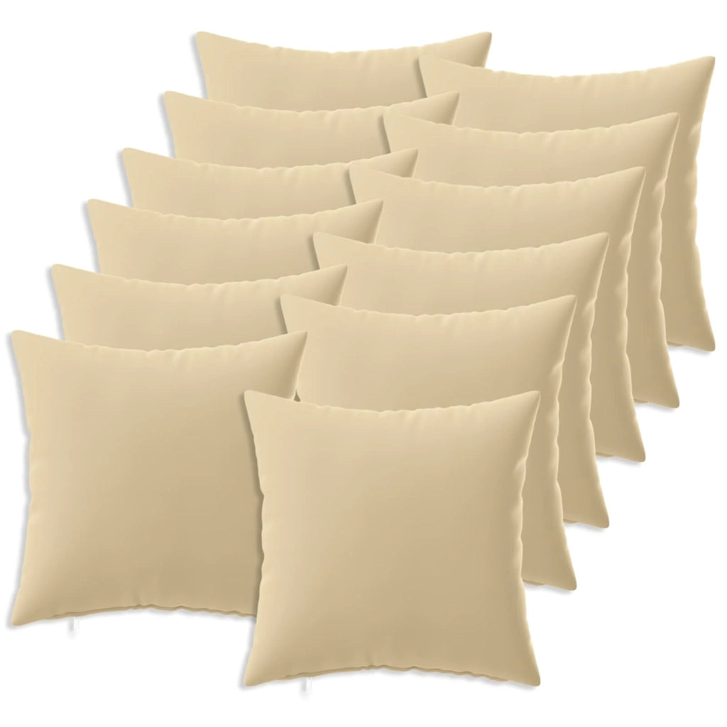 Federa 12 pcs HEERLEN Beige 50 x 50 cm Poliestere 910983
