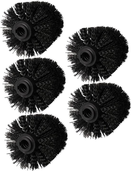Set di coppe di spazzolino per WC - 5 pezzi - Coppe di spazzolino per WC universale - Materiale plastico - Coppe di spazzolino per WC singole - Set di coppe di spazzolino per WC - Universale - Boccole M12 - Adatto per bagni - 80*100mm - Nero