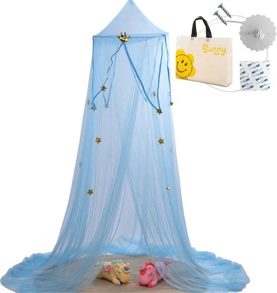 Baldakino per bambini, ideale per la nursery, regalo di compleanno, letto a baldacchino, effetto boho e natura (verde)