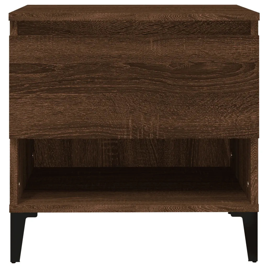 Tavolini 2 pz | Tavolo laterale Rovere Marrone 50x46x50 cm in Legno Multistrato