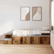 Struttura letto con contenitore Legno vecchio 80 cm 3335579
