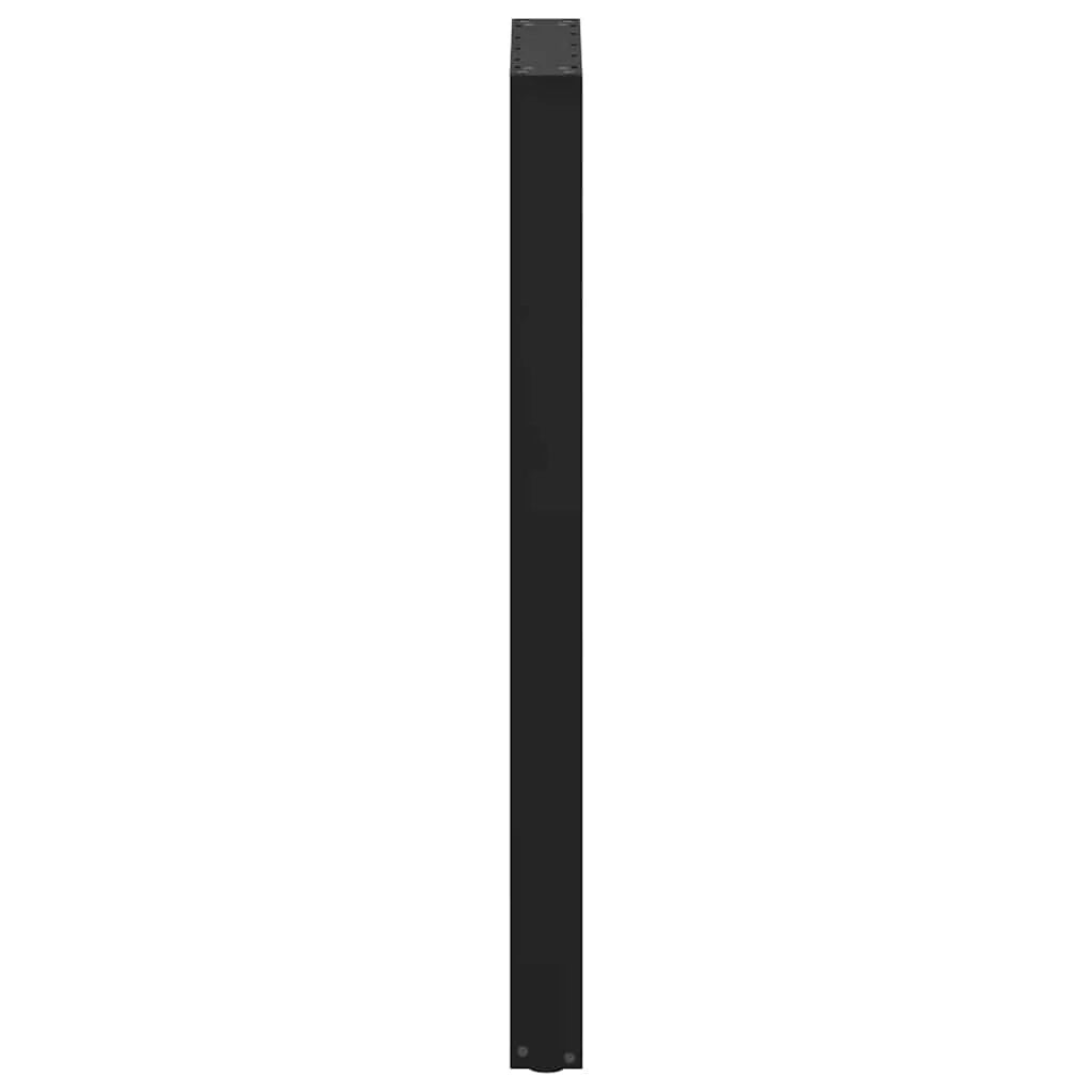 Set di 2 gambe regolabili per tavolo da bar a forma di U 40 x 110-111 cm in acciaio verniciato a polvere nero 02_0057480