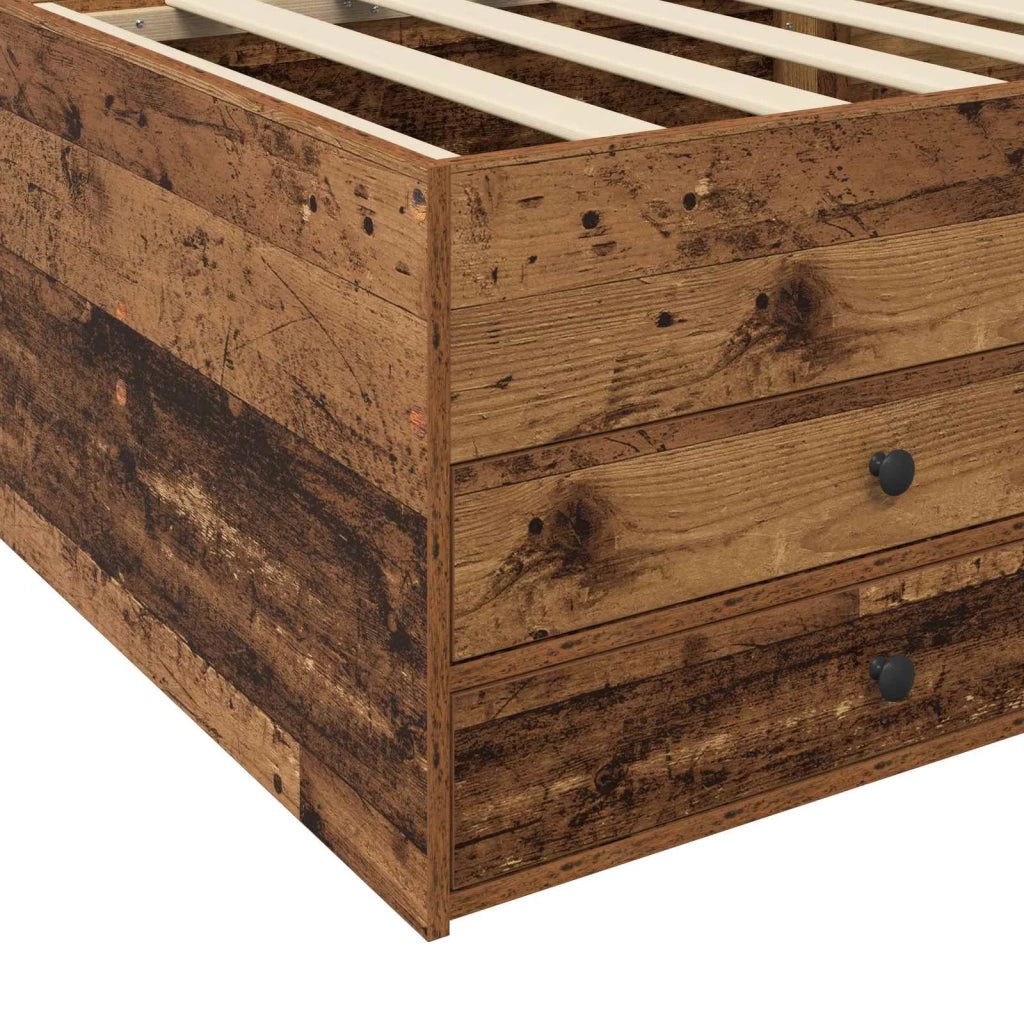 Telaio del letto con storage Legno antico 80 x 200 cm 3429648