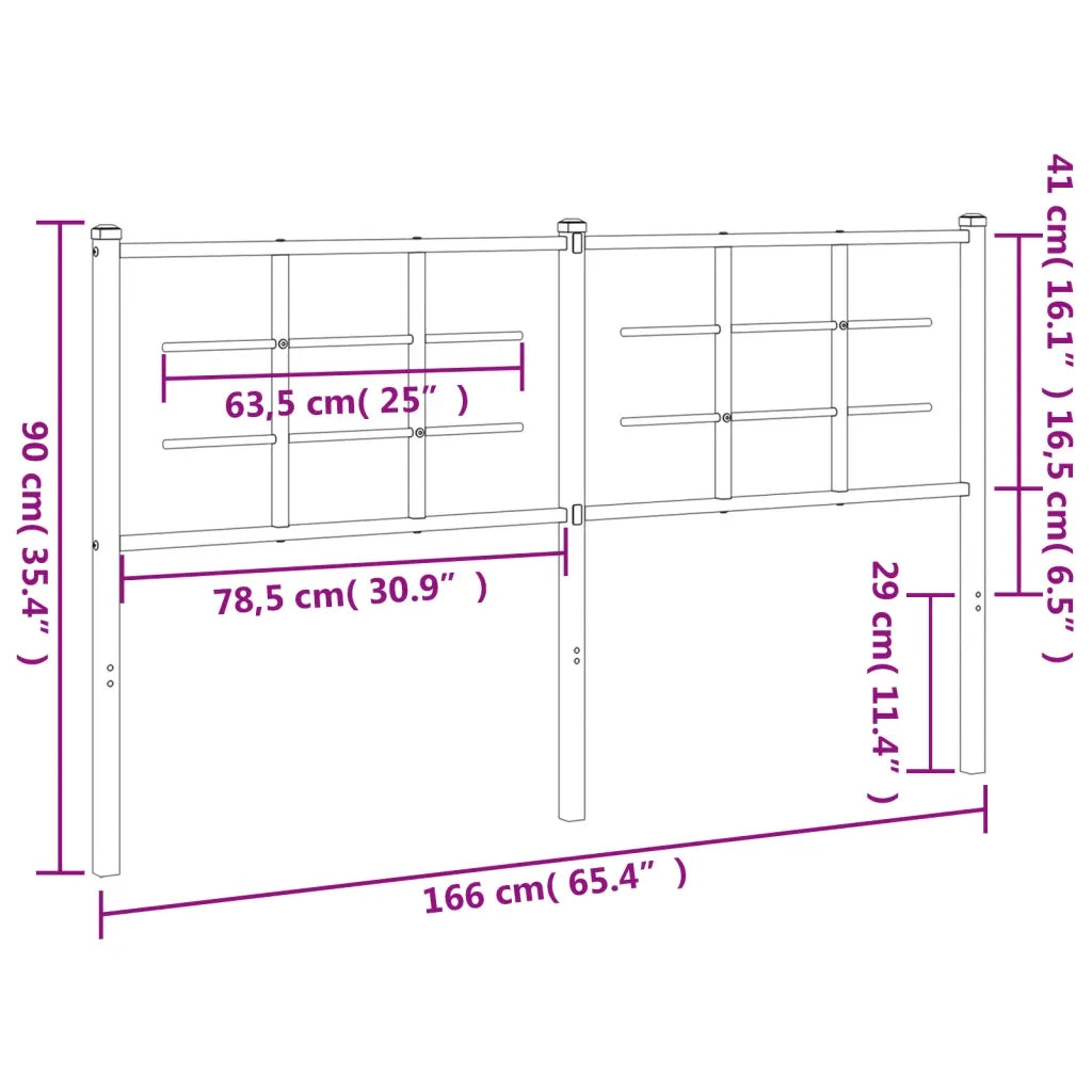 Testiera di Ricambio in Metallo Bianco 160 cm 355645