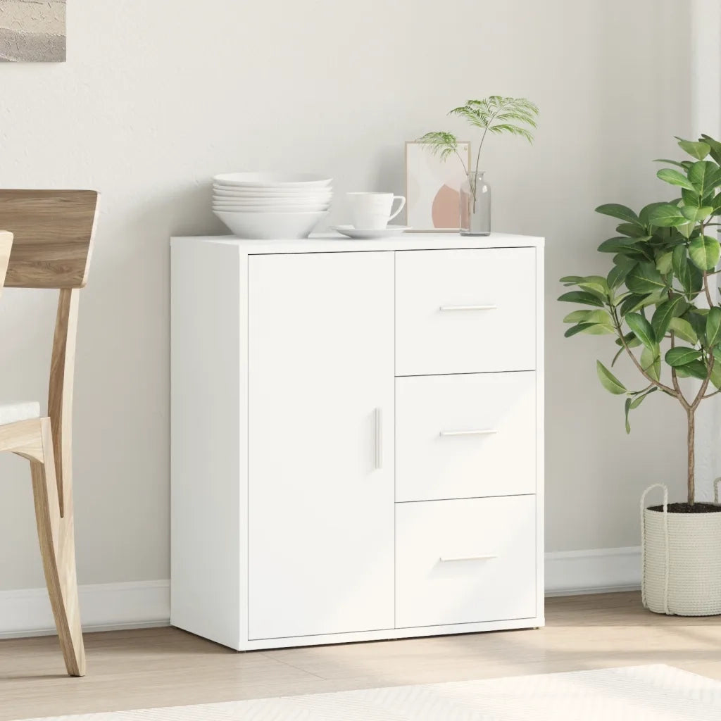 Credenza | Madia | Buffet da pranzo | Armadio da pranzo Bianco 60x31x70 cm in Legno Multistrato