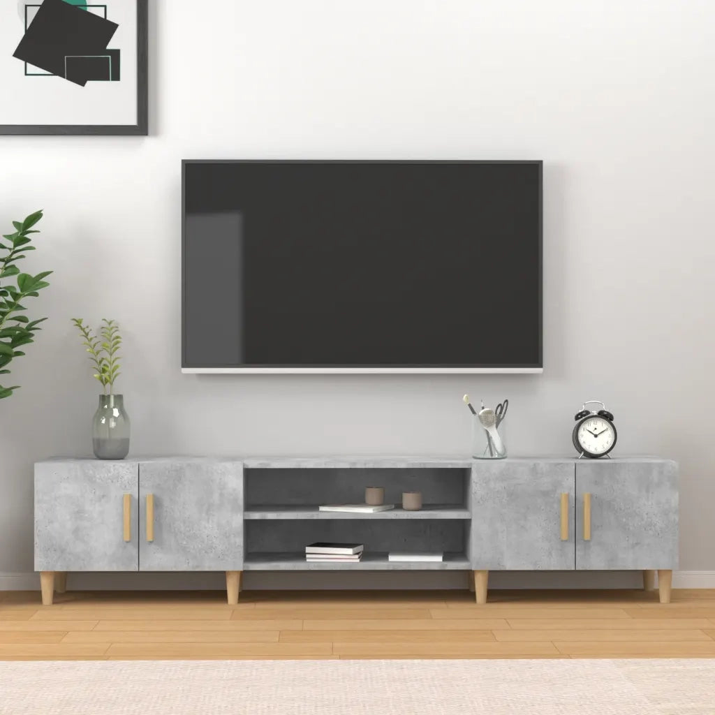 Mobile TV | Armadietto TV | Mobile Porta TV Grigio Cemento 180x31,5x40 cm Legno Multistrato