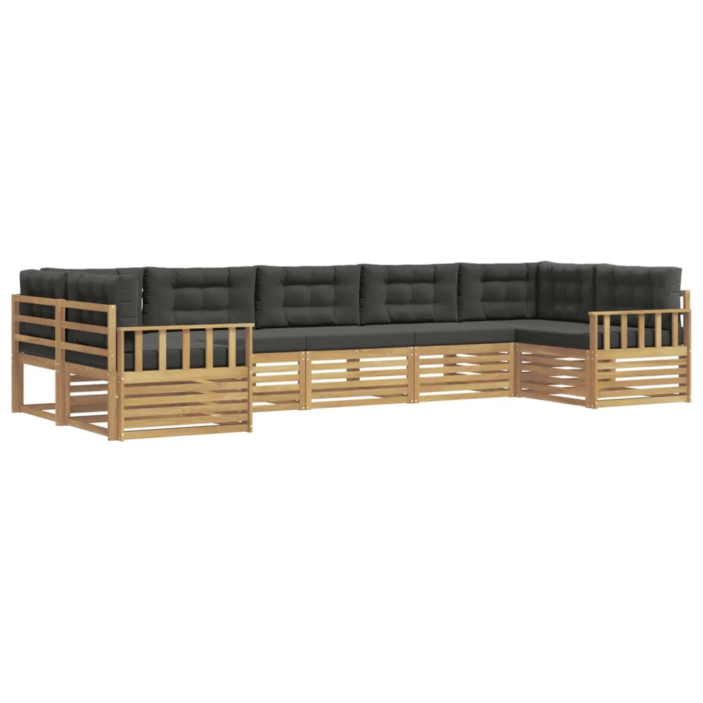 Set di divani da esterno 7 pz Bianco e Antracite 3391077