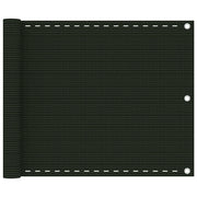 Schermo per balcone schermo per la privacy 75 x 600 cm HDPE verde scuro 02_0010443