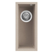 Lavello Elleci Incasso 1 vasca 20x44 Quadra 50 Sottotop Granitek Avena LGQ05051BSO