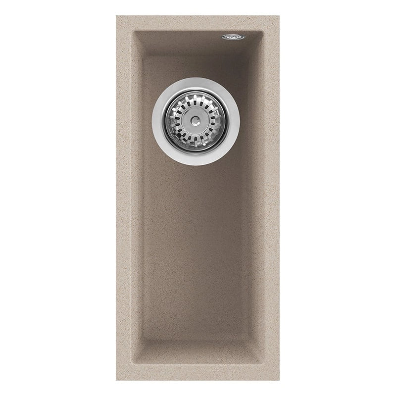 Lavello Elleci Incasso 1 vasca 20x44 Quadra 50 Sottotop Granitek Avena LGQ05051BSO