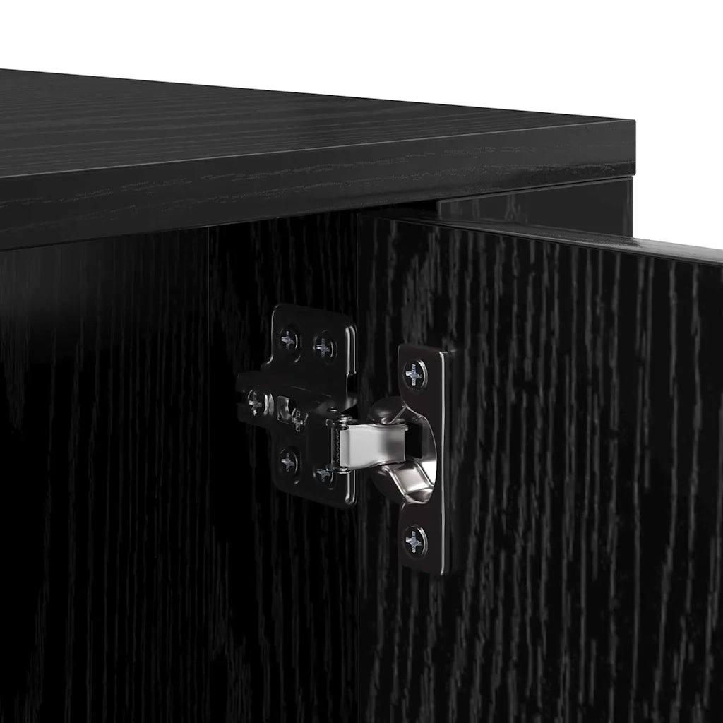 Mobile TV da parete-Mobile TV a Muro-Credenza TV Rovere nero 80 x 34,5 x 40 cm