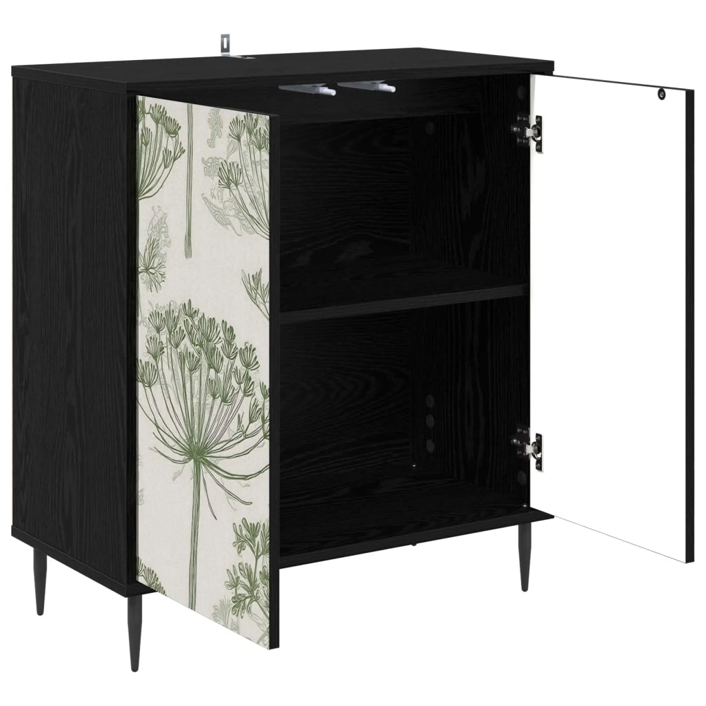 Credenza GOTHA Rovere Nero 69 x 33 x 76 cm Legno ingegnerizzato 8006948