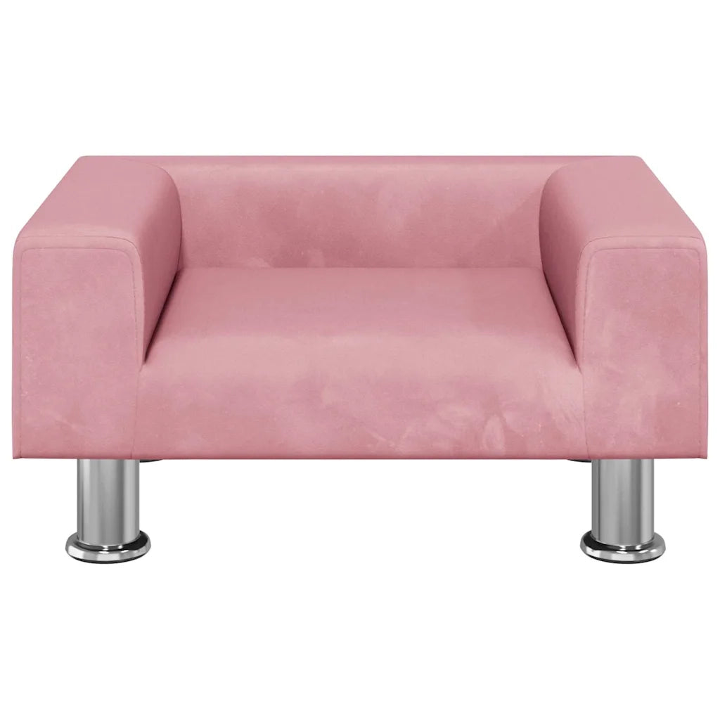 Lettino per Cani Rosa 50x40x26,5 cm in Velluto CFW5601926