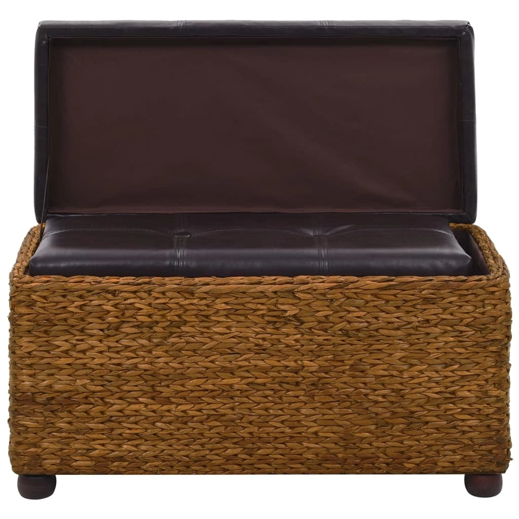 Set di 2 panche in giacinto d'acqua 85 x 40 x 45 cm marrone 02_0010731