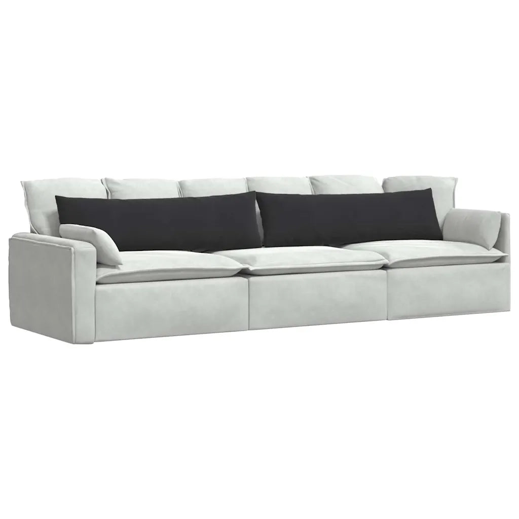Cuscini da Divano 2 pcs Nero 145 x 40 cm Tessuto in Cords