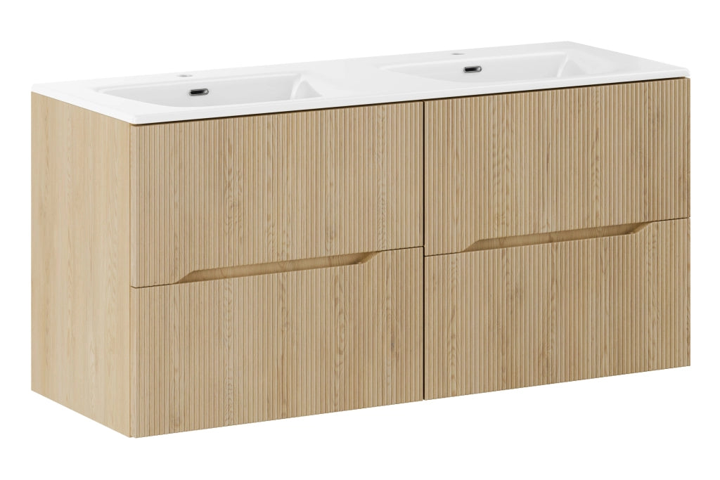 Set mobili bagno 120 cm con lavabo per mobile SKY Nordic Cremona 120 x 1401 x 46 cm