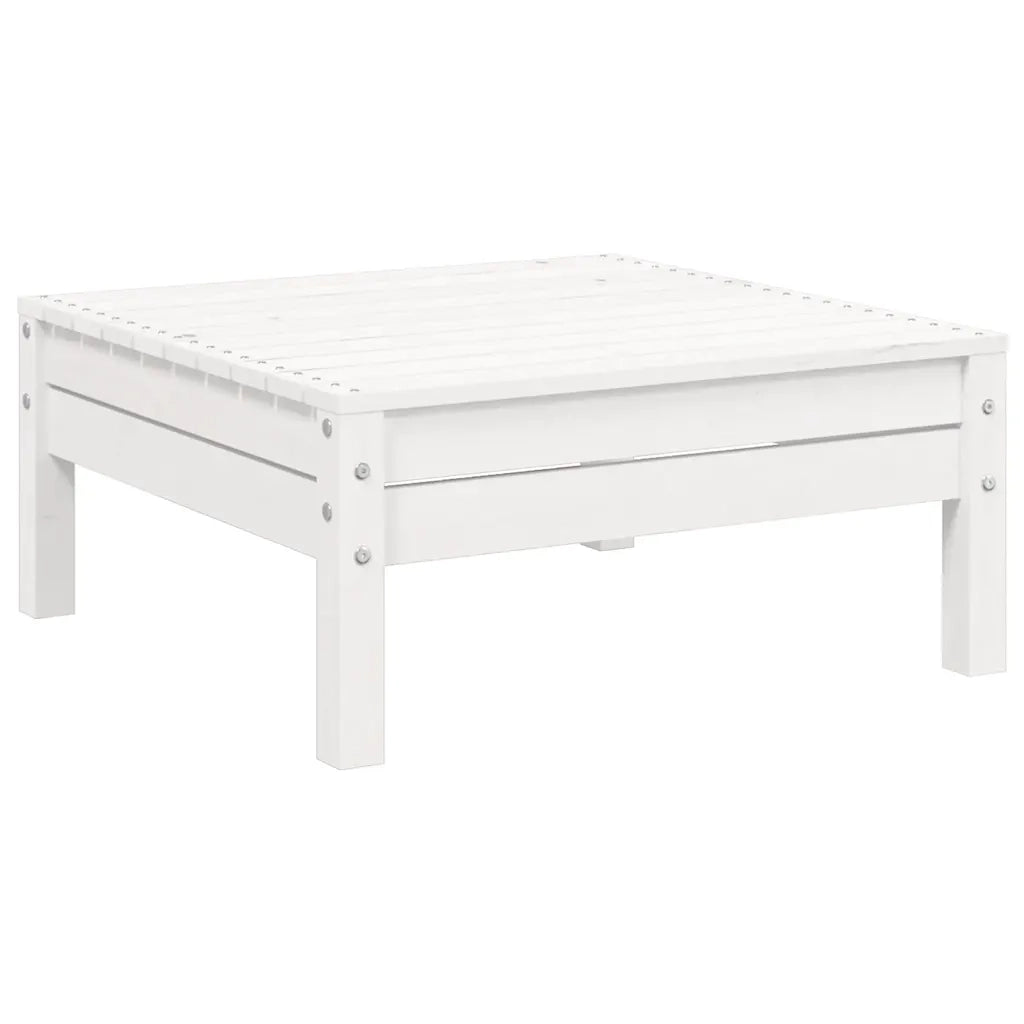 Set Divani da Giardino 3 pz con Cuscini Bianco in Massello Pino 806677