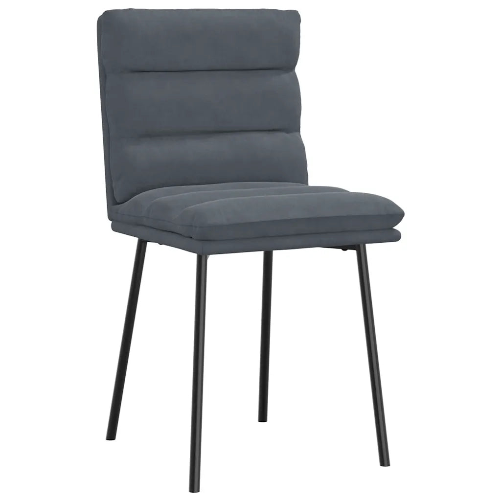 Sedie da Pranzo 4 pz Grigio Scuro in Velluto 3315383