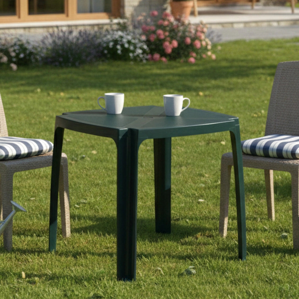 Smithport, Tavolo da Esterno 4 Posti Made in Italy, 75x75x72h cm Verde