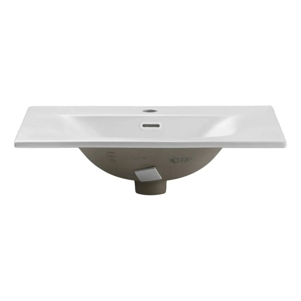 Lavabo da incasso VELOA 60 cm in ceramica bianca opaca