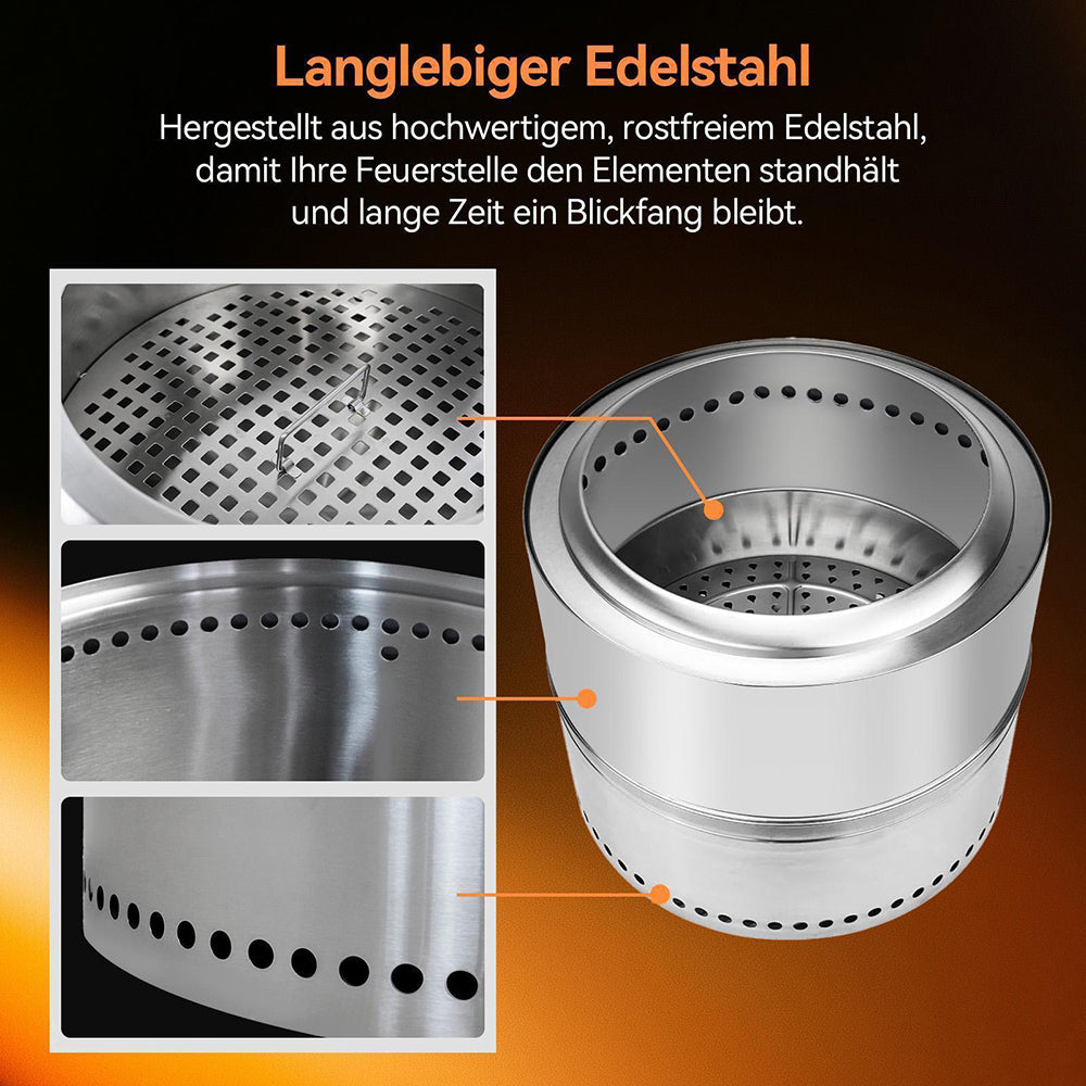 Foyer barbecue inox portable - Xylo - avec cendrier
