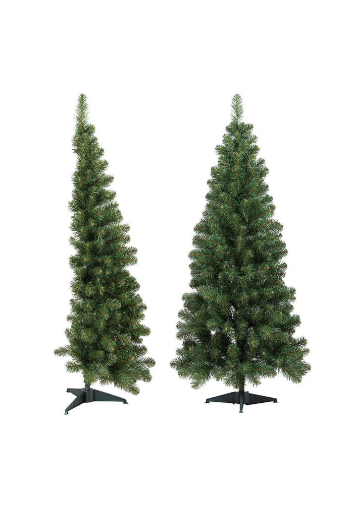 Albero di Natale Noel, Mezzo Albero da parete artificiale extra folto, Albero effetto reale in PVC, 361 rami, Altezza cm 180