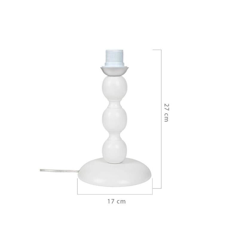 LAMPADA DA TAVOLO LAGUNAH BASE IN LEGNO BIANCO E PARALUME IN TESSUTO BEIGE 48H CM
