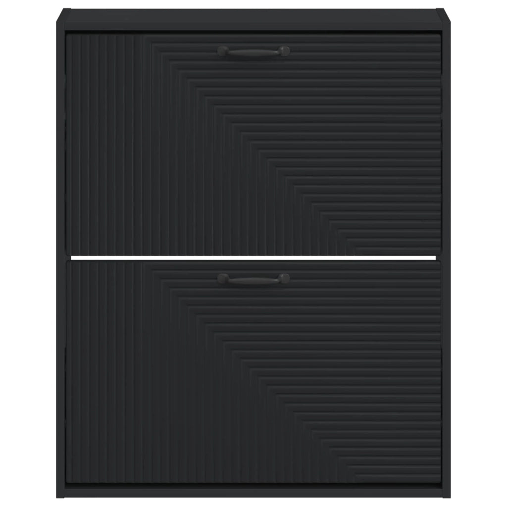 Mobiletto per Scarpe da Muro HAARLEM 71 x 17 x 86 cm Nero 896856