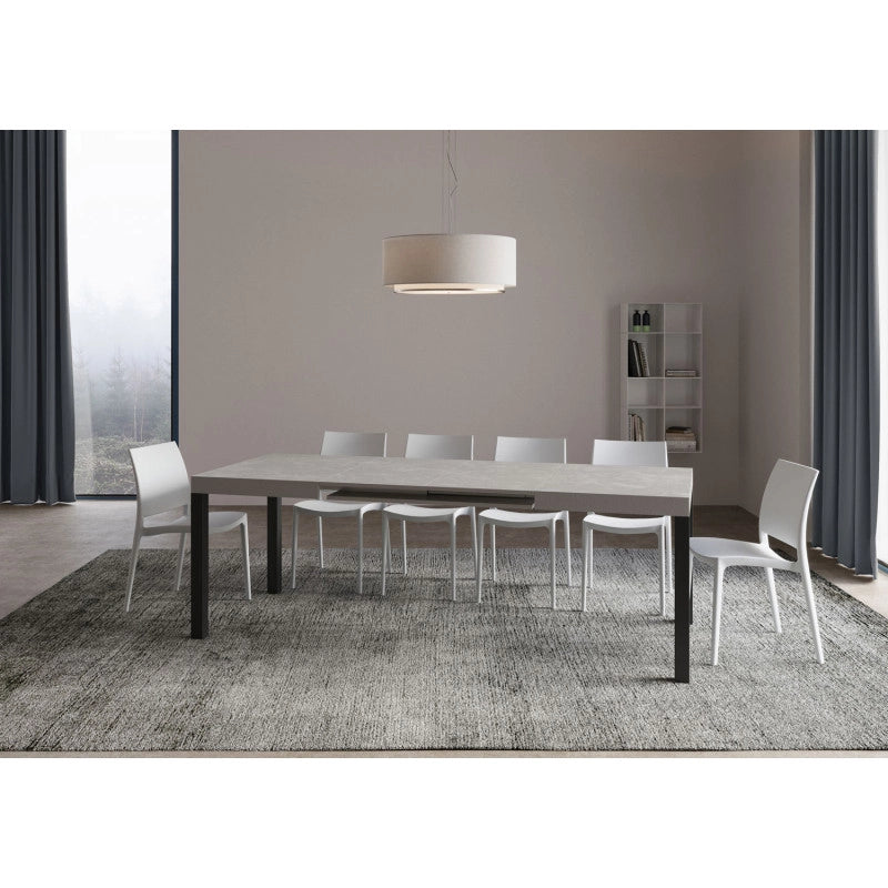 Tavolo allungabile 140/224x80cm Everyday telaio Antracite - Cashmere