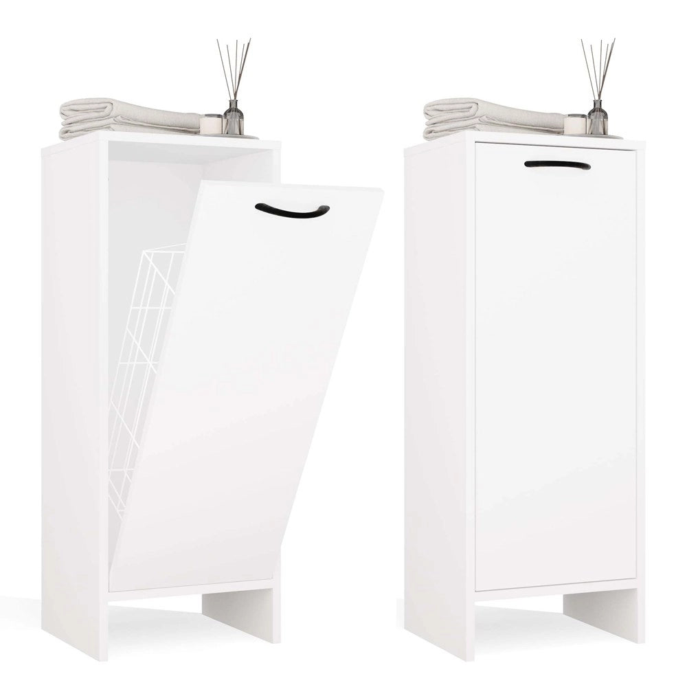 Mobile bagno NINA 1k bianco 1 kosz per bucato scaffale colonna per bagno