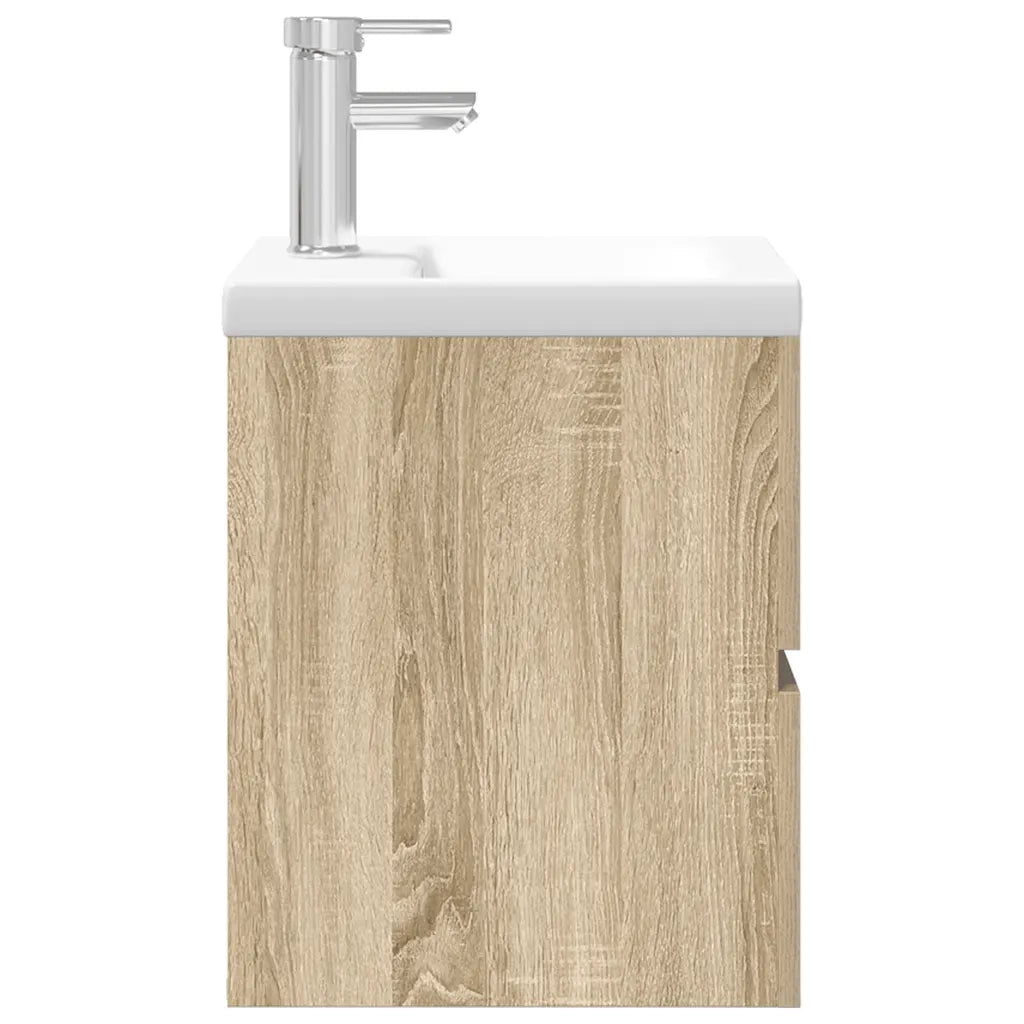Set Mobili da Bagno | Armadio da bagno 2 pz Rovere Sonoma in Legno Multistrato