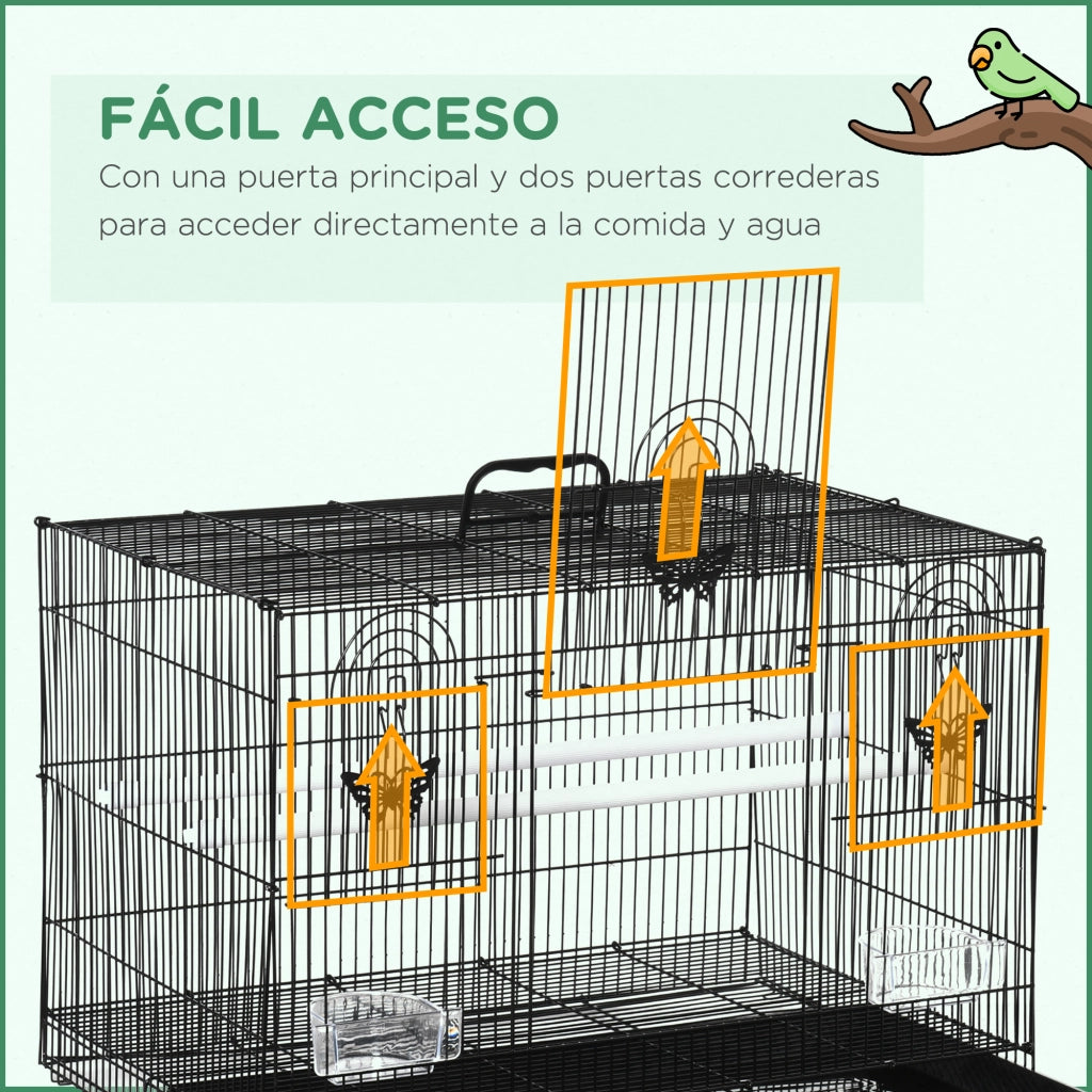 Gabbia per Uccelli ¨C zephmum ¨C Nero 60x41x41 cm