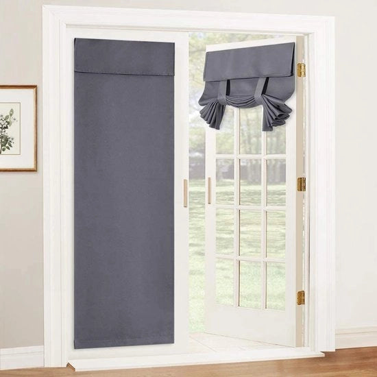 Gordini per porte francesi, tende isolate per porte e finestre, tende oscuranti, per pannelli di luce, porte finestre, 26 x 68 pollici, Grigio