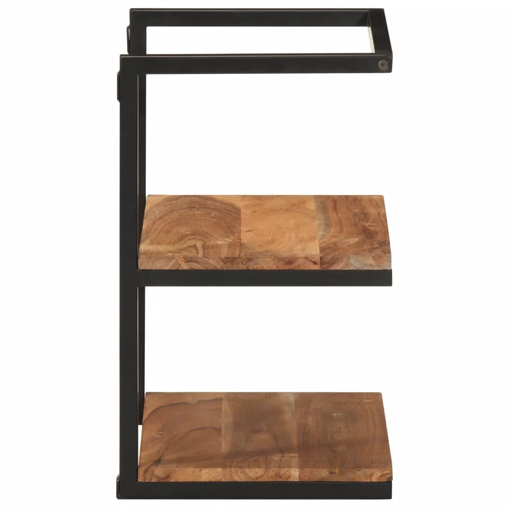 Mensola da Parete 40x30x50 cm Legno Massello di Acacia e Ferrocod mxl 113639