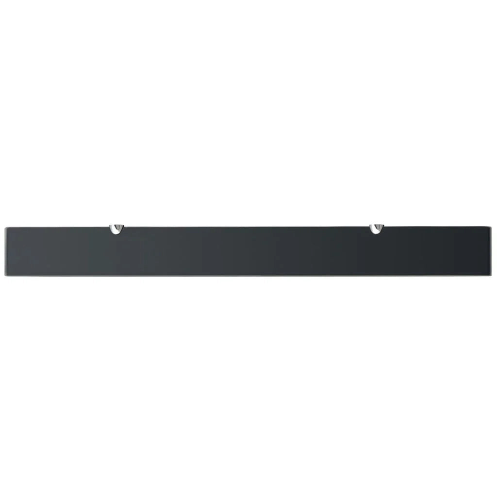 Mensola/armadietto/mobile in vetro da parete 100 x 10 cm spessore 8 mm nero 2702134/2