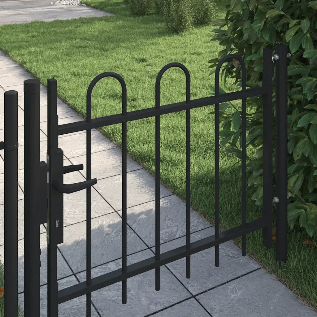 Cancello per recinzione a una porta Boxtel con parte superiore ad arco 100 x 75 cm 144361