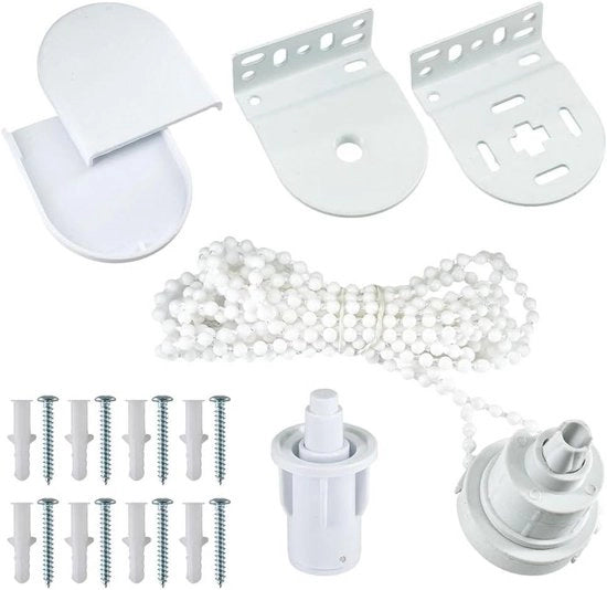 Set di riparazione per tende a rotaia 32 mm - viti, tenoni, catenine - parti di ricambio per congiunzioni a rotaia