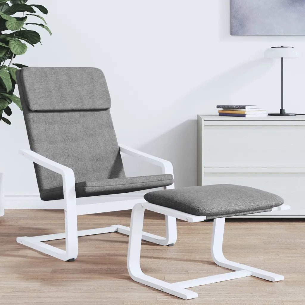 Poltrona | Sedia Relax Grigio Scuro in Tessuto
