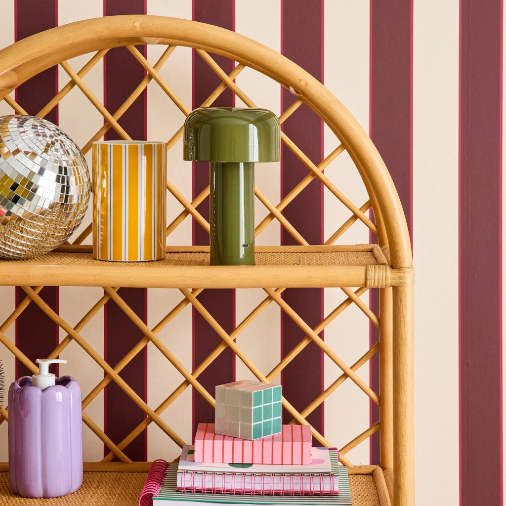 Libreria per bambini esotica in rattan naturale, rattan naturale