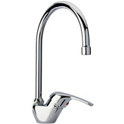 Trade Shop - Rubinetto Miscelatore Girevole Mobile Per Lavandino Lavello Cucina Kit Montaggio -