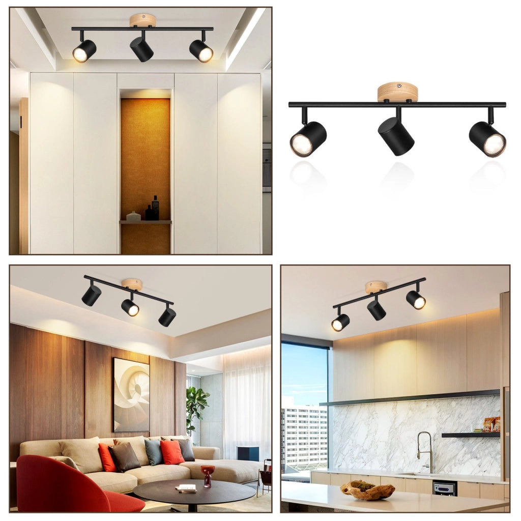 ZMH Faretto da soffitto a 3 luci GU10 Lampada da soffitto Faretto per soggiorno