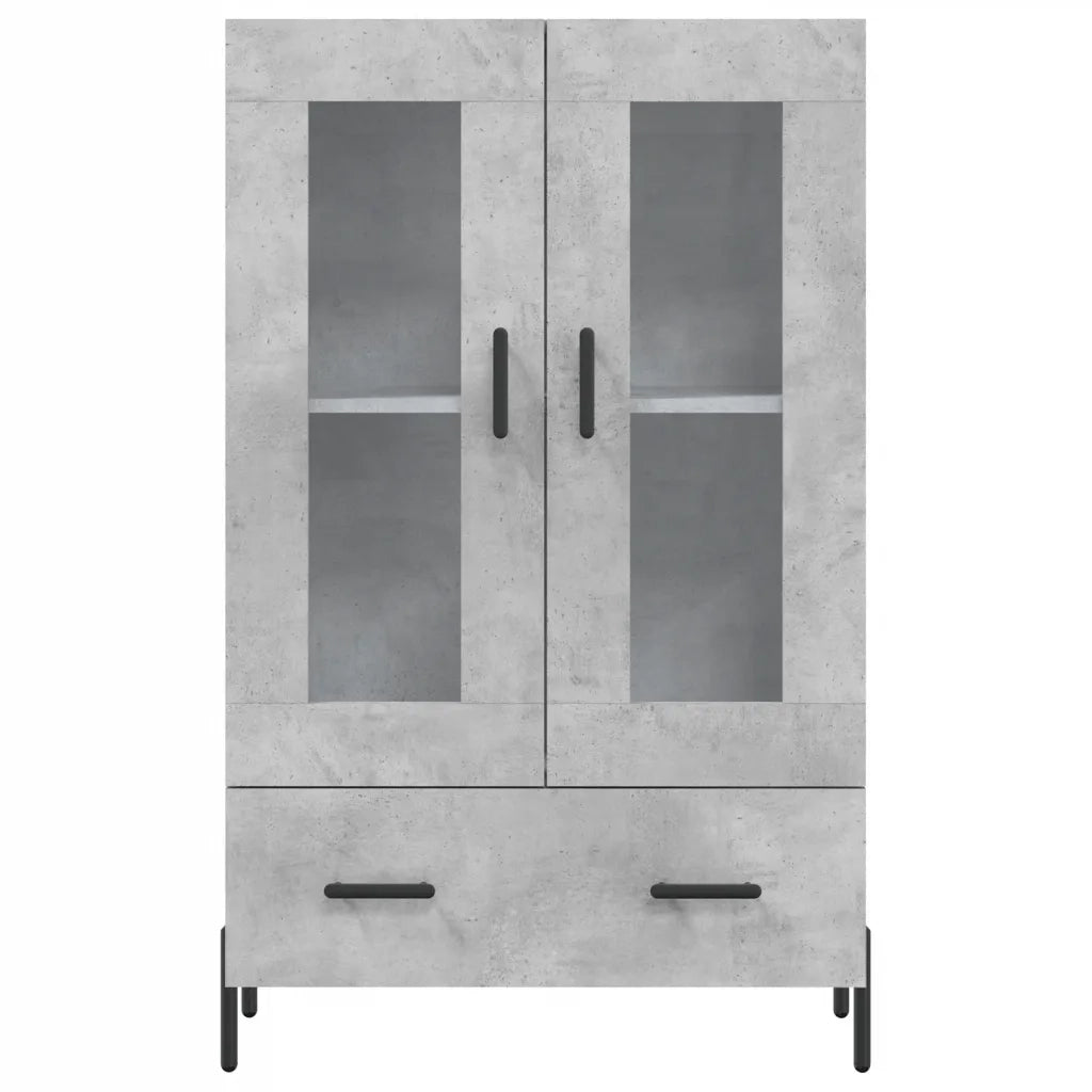 Credenza Grigio Cemento 69,5x31x115 cm in Legno Multistrato 828312