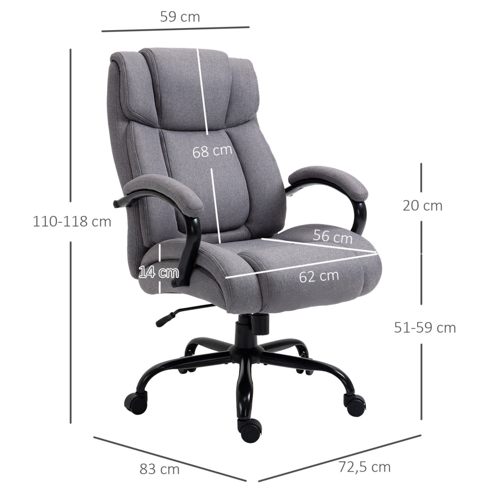 Sedia da ufficio ergonomica grigio chiaro, portata 220 kg