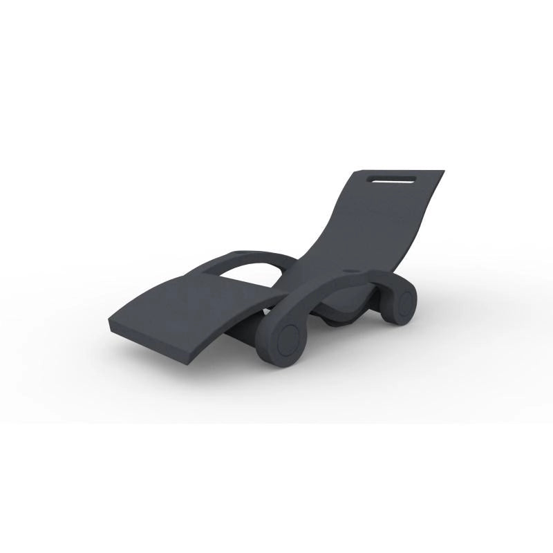 Sdraio Chaise Longe Lettino Galleggiante Da Esterno Prendisole In Polietilene Colore Antracite Cv-S130/7016