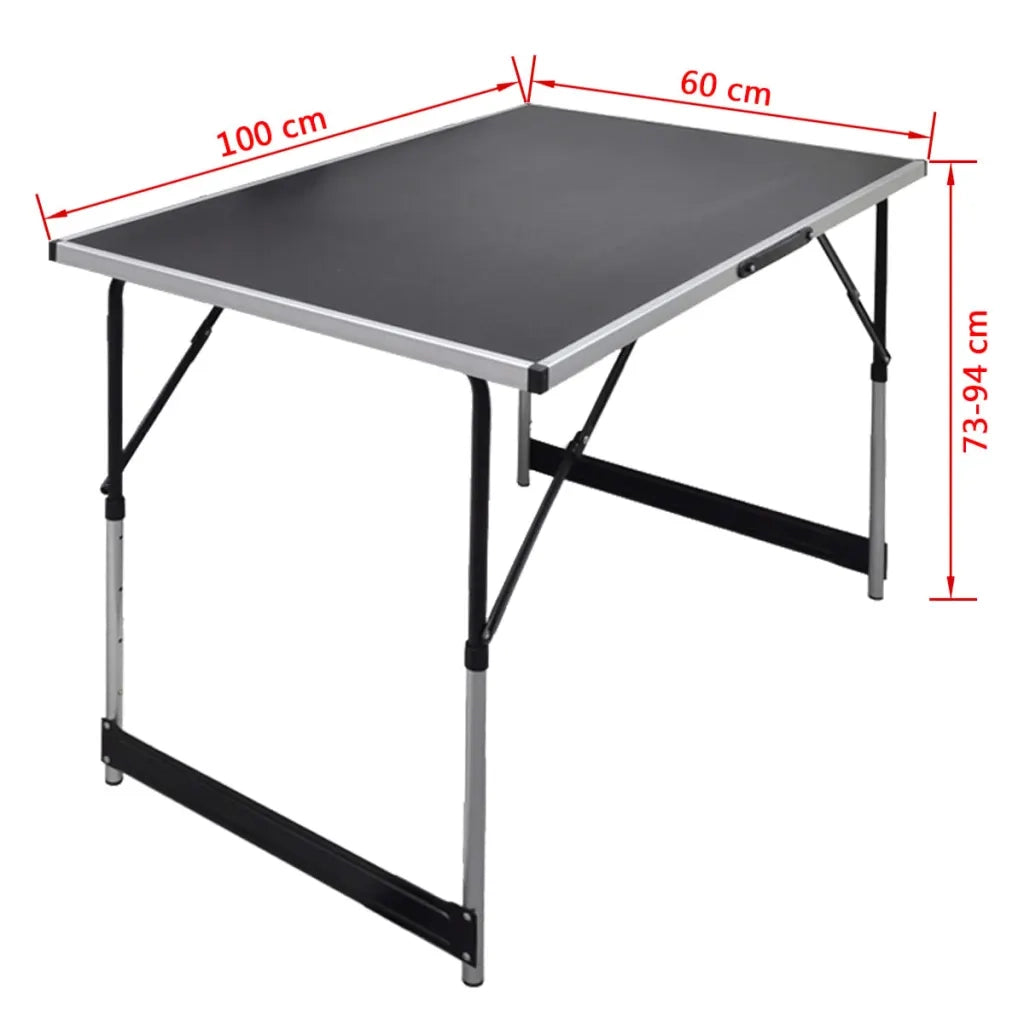 Tavolo da Lavoro Set 3 pz Pieghevole Altezza Regolabile CFW1672850