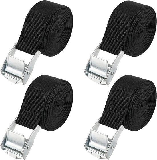 Cinture di sicurezza premium 4 in una congeggiamento 25 mm x 15 m - adatte per biciclette, bagagli e altro