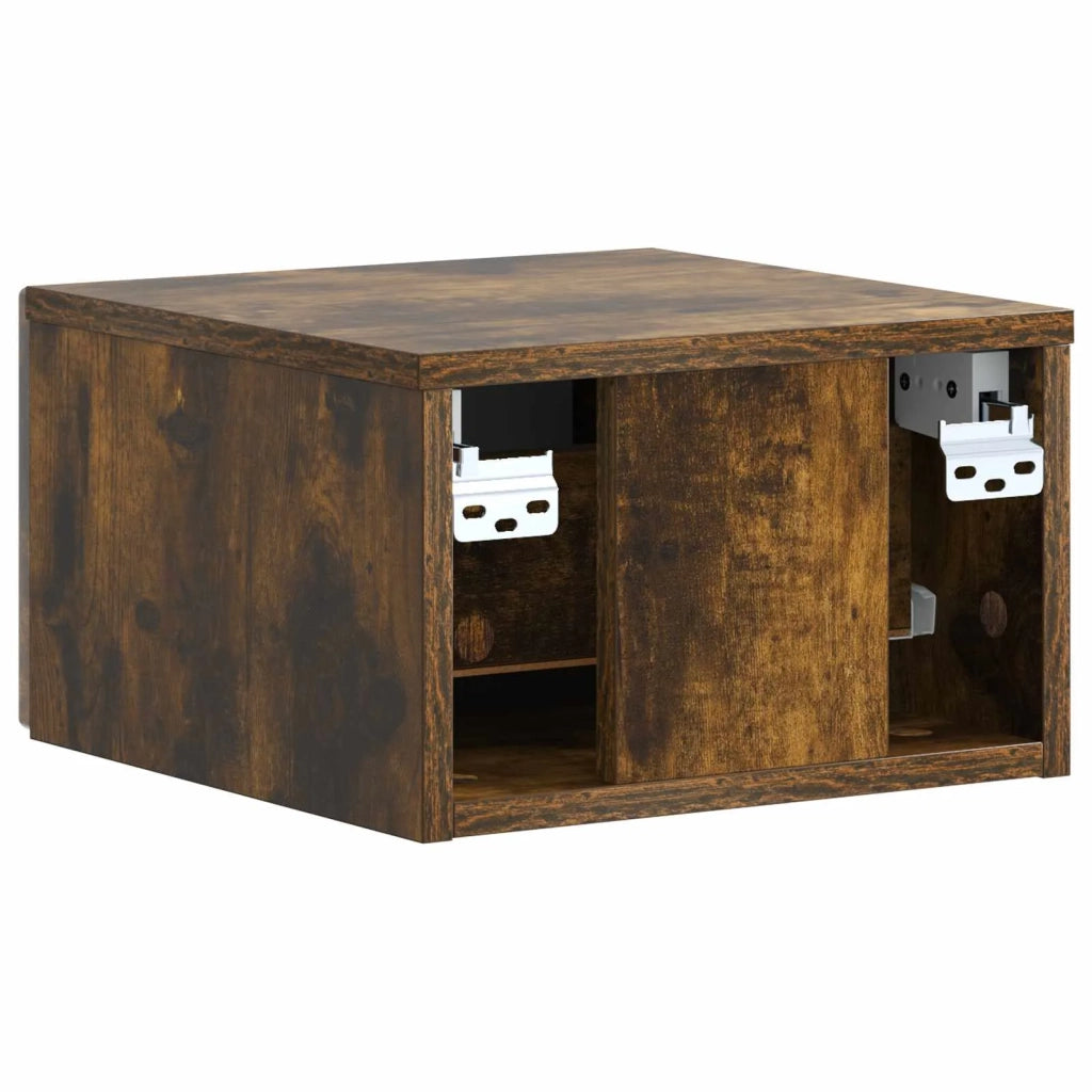 Mobiletto da notte a muro 2 pcs Rovere Fumo 33 x 34,5 x 20 cm 897926