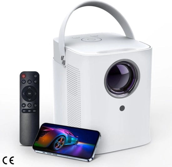 Proiettore portatile - WiFi 5G e Bluetooth, supporta 1080P, correzione del keystone 4D, compatibile con smartphone, TV Stick, Android, iOS, Xbox, PS5